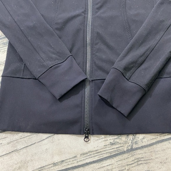 Lululemon‎ Womens 8 Nice Asana Full Zip Jacket Black Athlesiure Zip Pockets - Picture 5 of 12